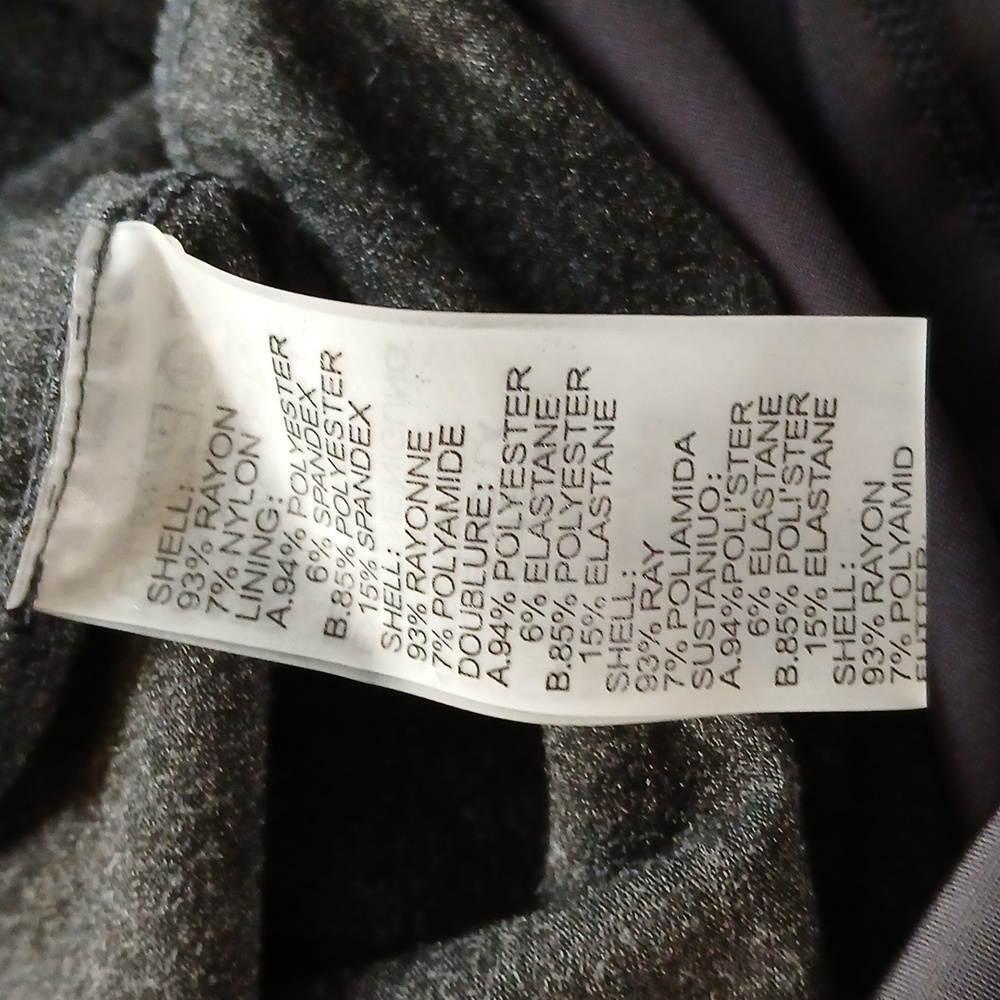 NUE by Shani, Elegant Grey Long Sleeve Dress. With Embishment Waistline, Size 8 - Picture 13 of 14